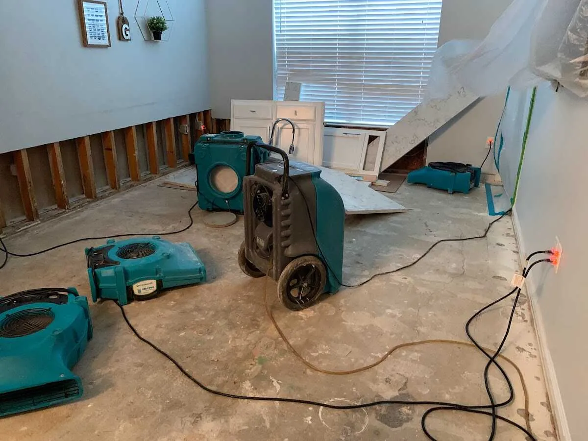 Dehumidifier in flood-cut room for Water Extraction & Removal in West Vincent